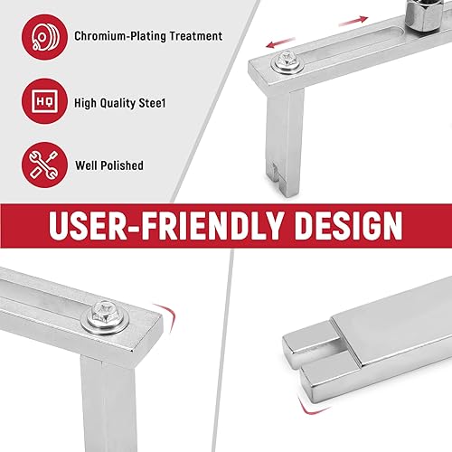 Miniatura 10 de AUPREX Herramienta universal de extracción de bomba de combustible, herramienta de anillo de bloqueo de bomba de combustible ajustable con 3 brazos,