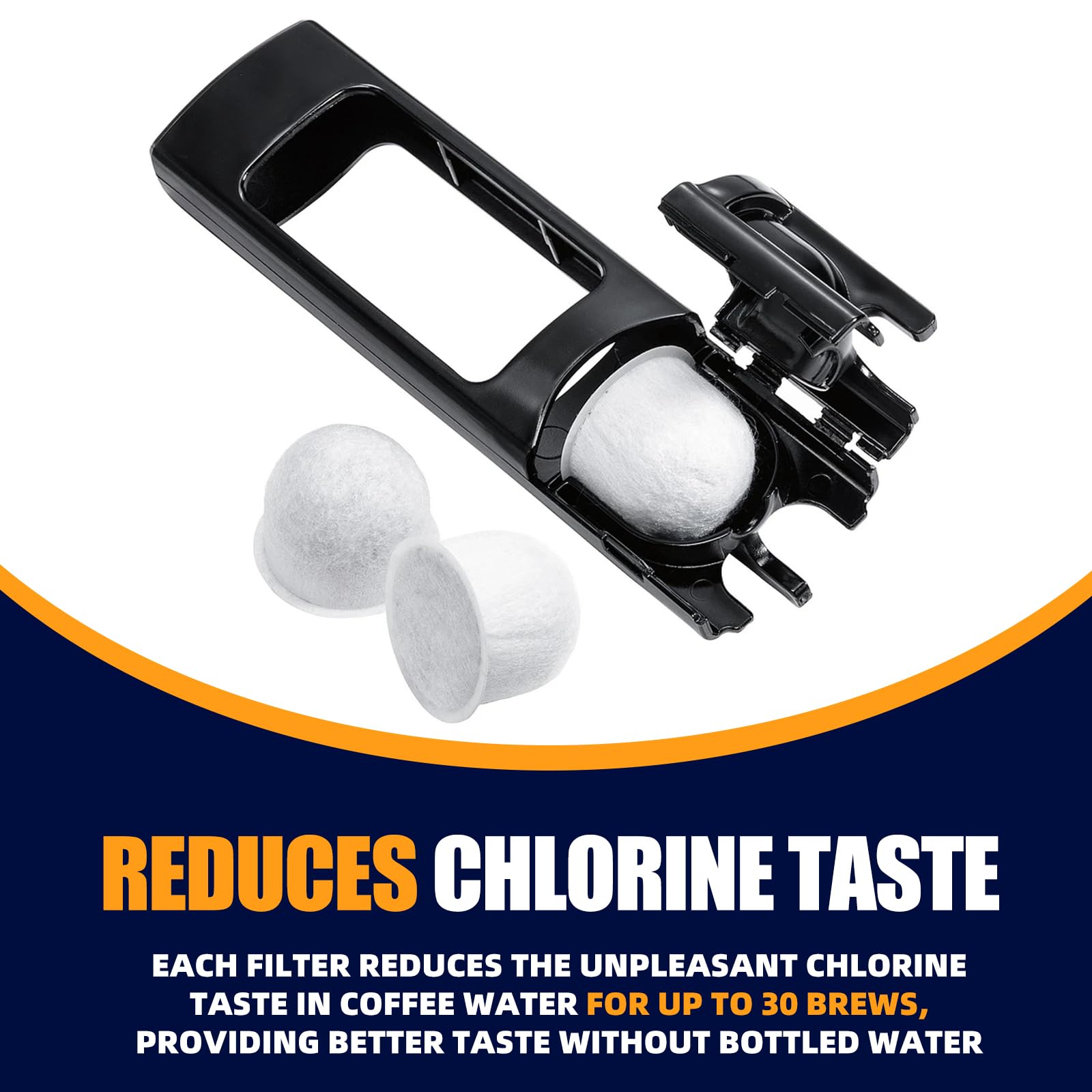 Paquete de 10 cápsulas de filtro de agua para cafetera Wolf Gourmet, filtro de carbón activado de repuesto para WGCM100S, WGCM110S, WGCM120S, compatible con cafetera Wolf Gourmet