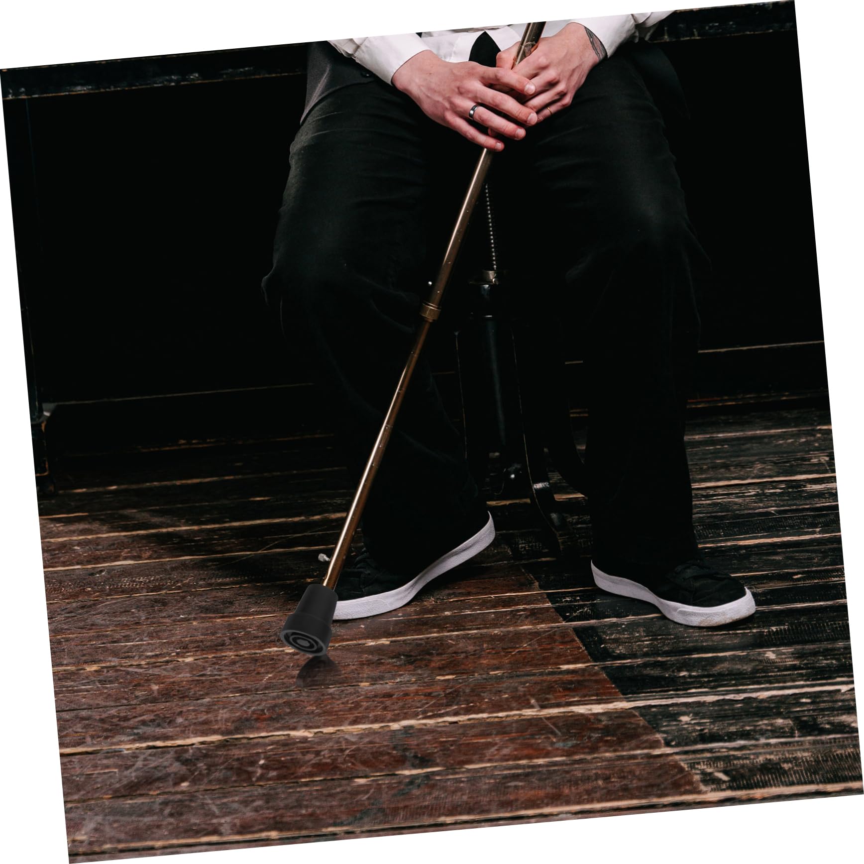 NOLITOY 6pcs Trekking Pole Pads Walking Cane Accessories Crutches Tips Cane Tips Standing Cane Tip Walking Cane Base Walking Cane Foot Pad Crutch Tips Pole Tips Protector Rubber Black