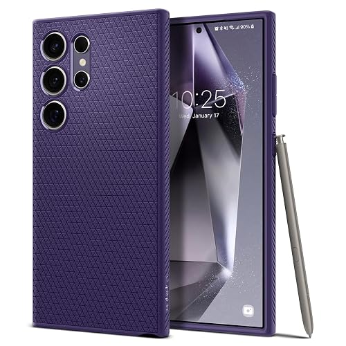 Spigen Liquid Air | Samsung Galaxy S24 Ultra Case [Flexible] [Air Cushion Protection] Galaxy S24 Ultra Back Cover | TPU - Deep Purple