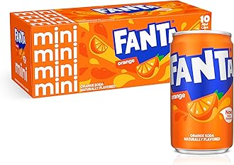 Fanta Orange Soda Can, 7.5 fl oz, 10 Pack