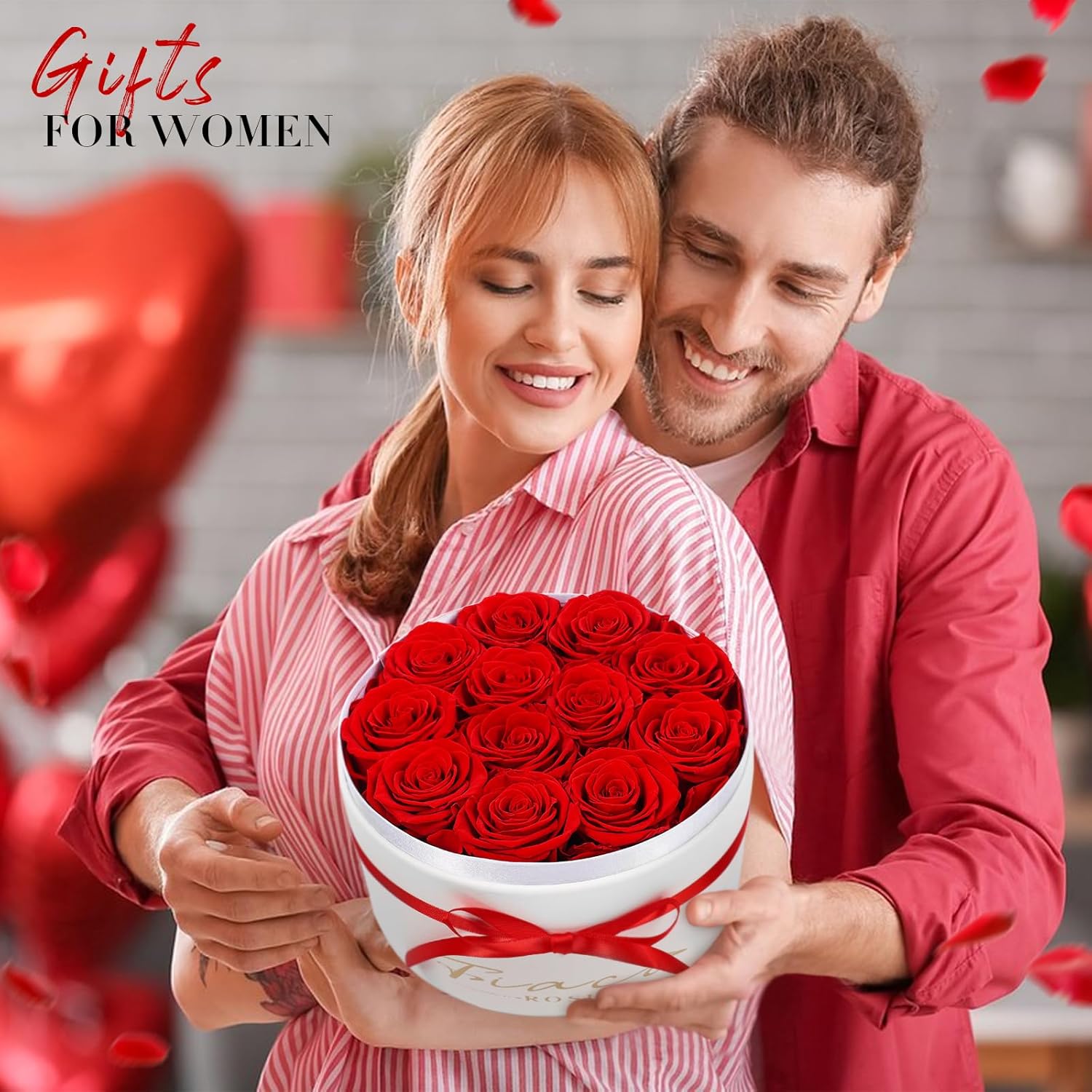 FIACO Gifts for Women Preserved Flowers in a Box-12 Forever Real Rose Flowers for Delivery Prime Birthday Gifts for Mom Grandma Wife Girlfriend Sister Fresh Flowers Eternal Rose - Image 5