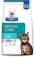 Vista 1 de Hill's Prescription Diet t/d Dental Care - Alimento seco para gatos con sabor a pollo, dieta veterinaria, bolsa de 8.5 libras