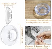 Vista 6 de Protector de pared para tope de puerta, protector de parachoques adhesivo, tope de puerta de goma reutilizable para pomos de puerta, protector