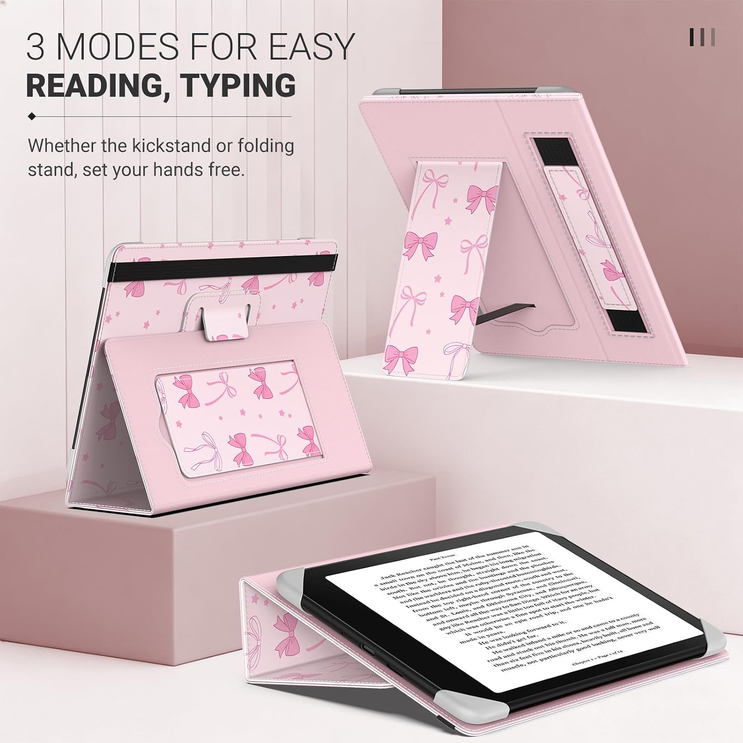 MoKo Universal Case for 6.8,7 Inch Paperwhite eReaders&Tablets,Bow