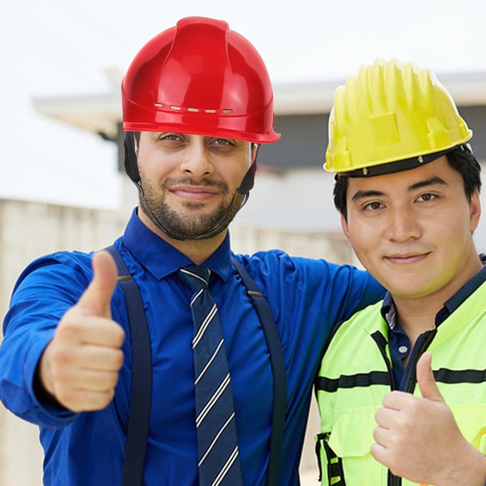 Casco de Seguridad para Construcción Hombre Abs Rojo Ventilado
