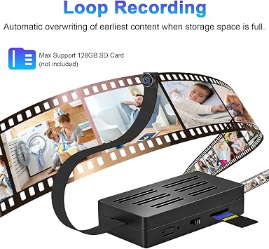 1080P DIY Mini Video Security Camera with Motion Detection, Portable Nanny Cam for Home Indoor Outdoor (with 32GB)