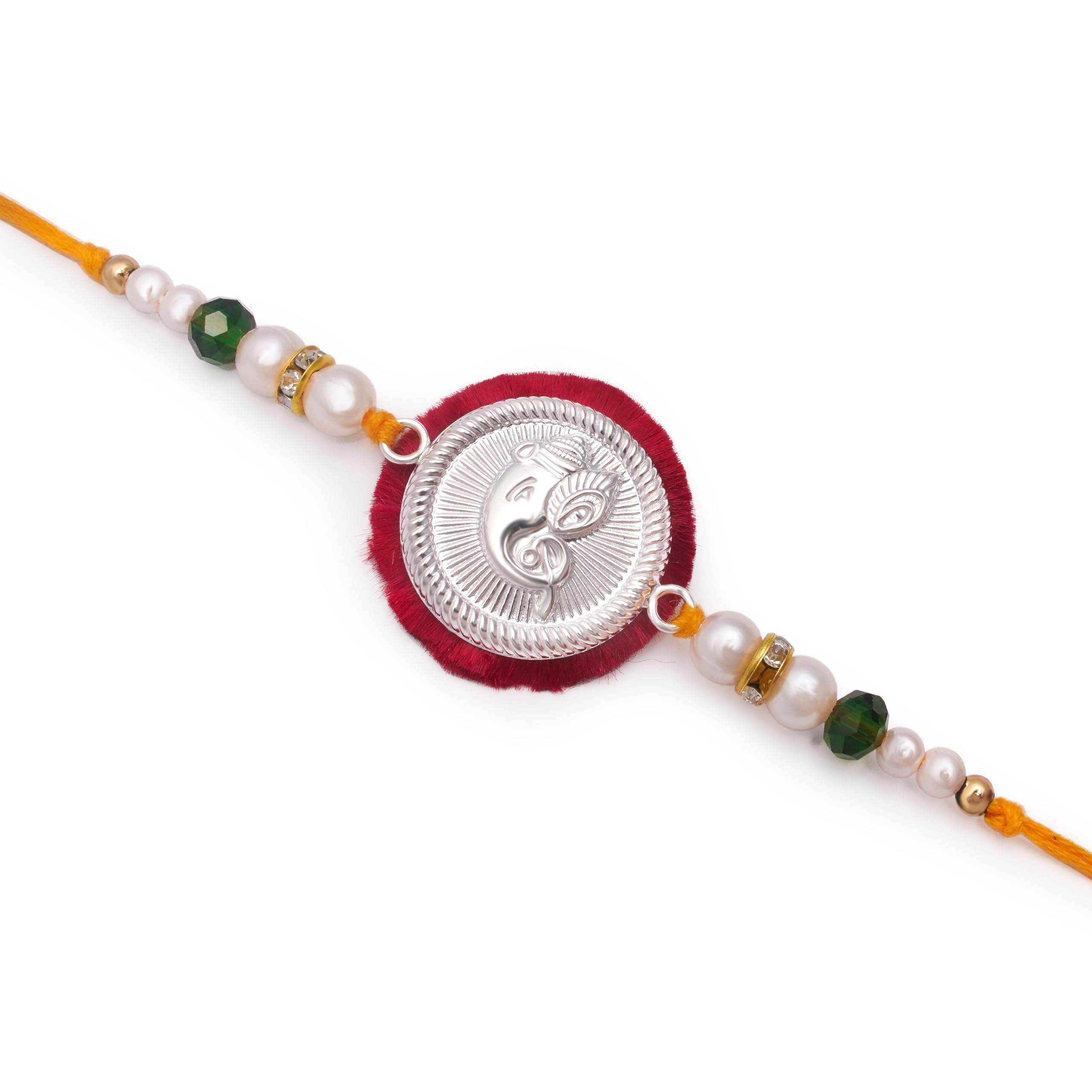 (0133) Milan Jewellers BIS HALLMARKED 99.5% Fine Silver Certified GANESHA RAKHI (Yellow) (B00BFR38ZG) Amazon Price History, Amazon Price Tracker