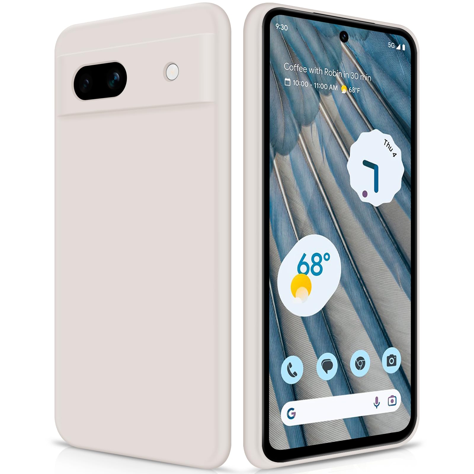 GiiYoon Silicone Case Compatible with Google Pixel 7A, Full Body Silky Soft Touch Phone Case with Camera Protection, Shockproof Cover with Microfiber