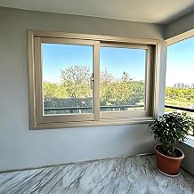 Basement Windows, Flush Mount Sliding Windows, with Tempered Glass & Screen, Basement Replacement Window, Custom, for Houses, Shed BathroomChampagne,32x22