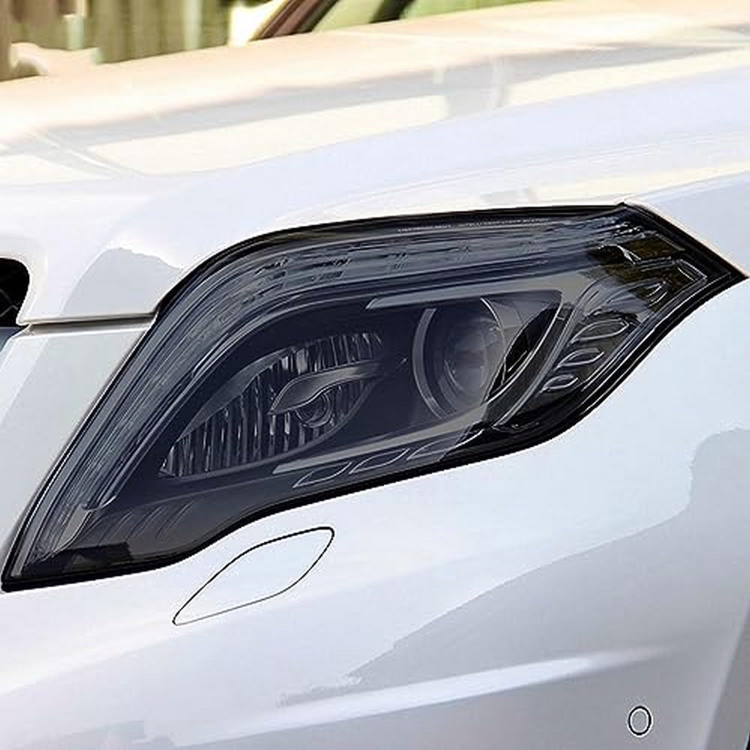 Film protection phare voiture TPU autocollant Mercedes GLK X204 noir fumé transparent