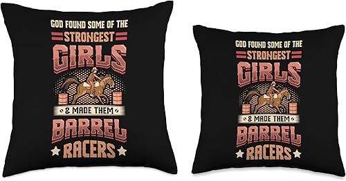Miniatura 3 de Rodeo Barcel Racerin Designs Barrel Racer Girl Barel Racing - Almohada de 18 x 18 pulgadas, multicolor