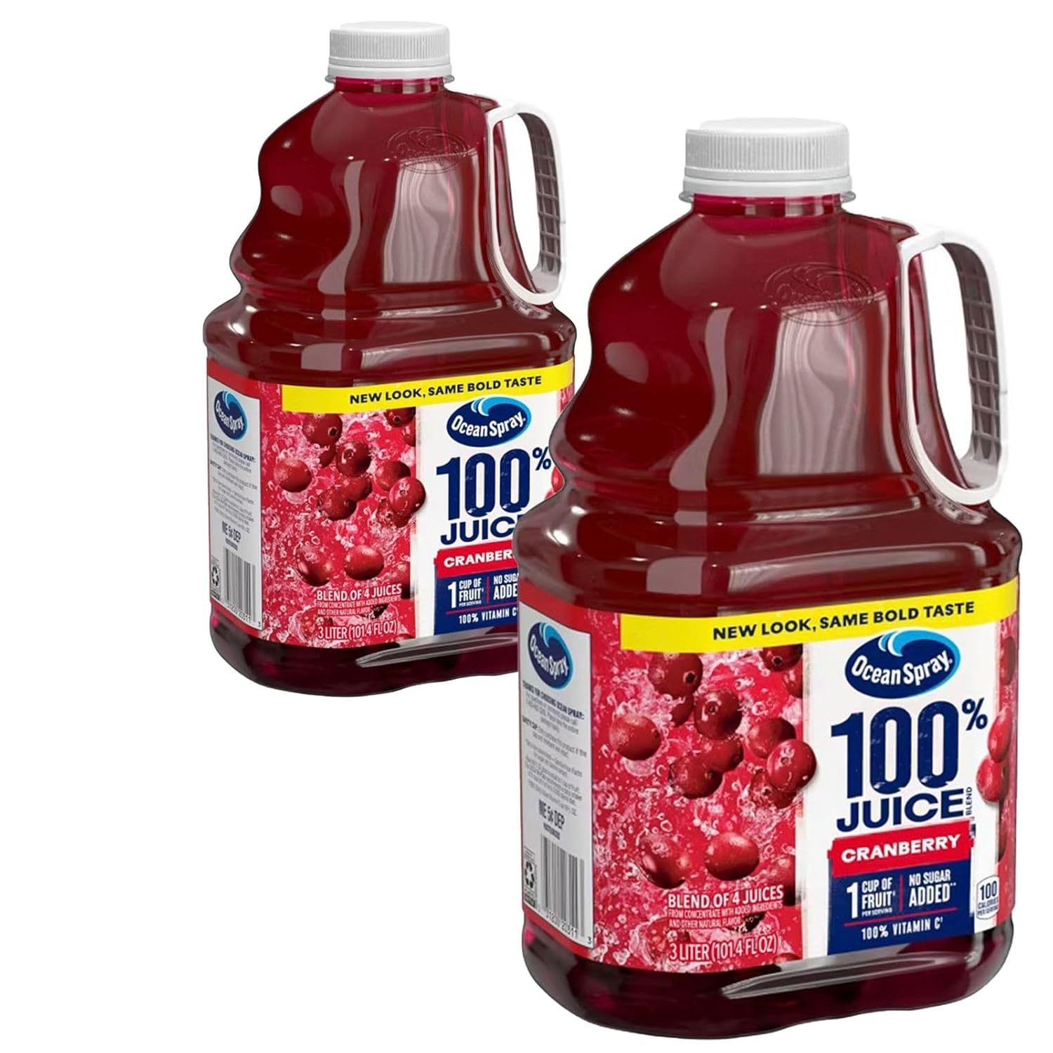 Ocean Spray Cranberry 100% Juice Drink 101.4 fl oz Plastic Bottle 2 Pack