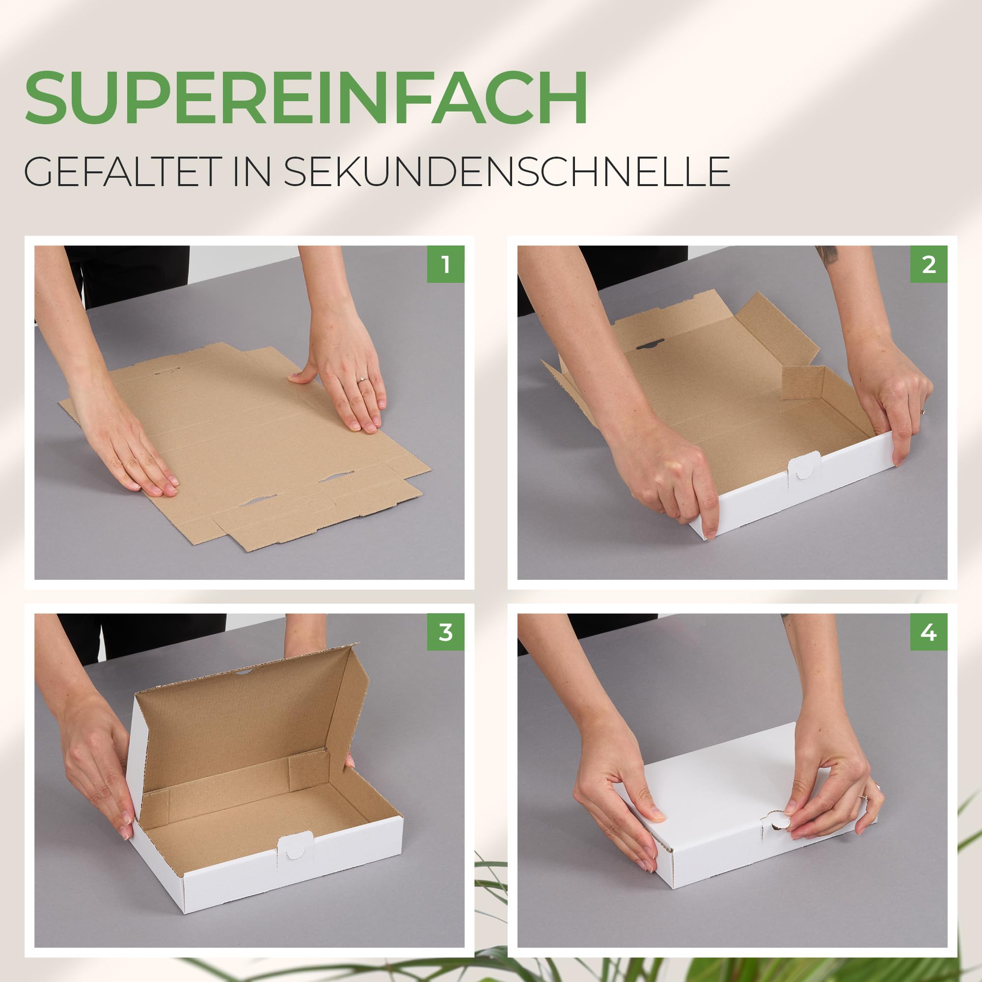smiley pack Maxibriefkarton DIN A5 240 x 160 x 45 mm – weißer stabiler Versandkarton mit Steckverschluss, passend für DHL Maxibrief, Warensendung & Büchersendung (100 Stück)