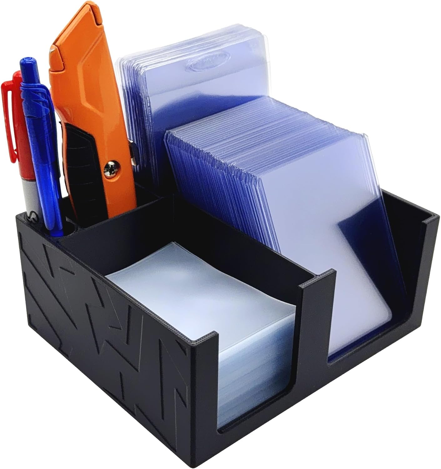TCG Buddy Super Card Caddy, Toploader Sleeve Dispenser Organizer, Black