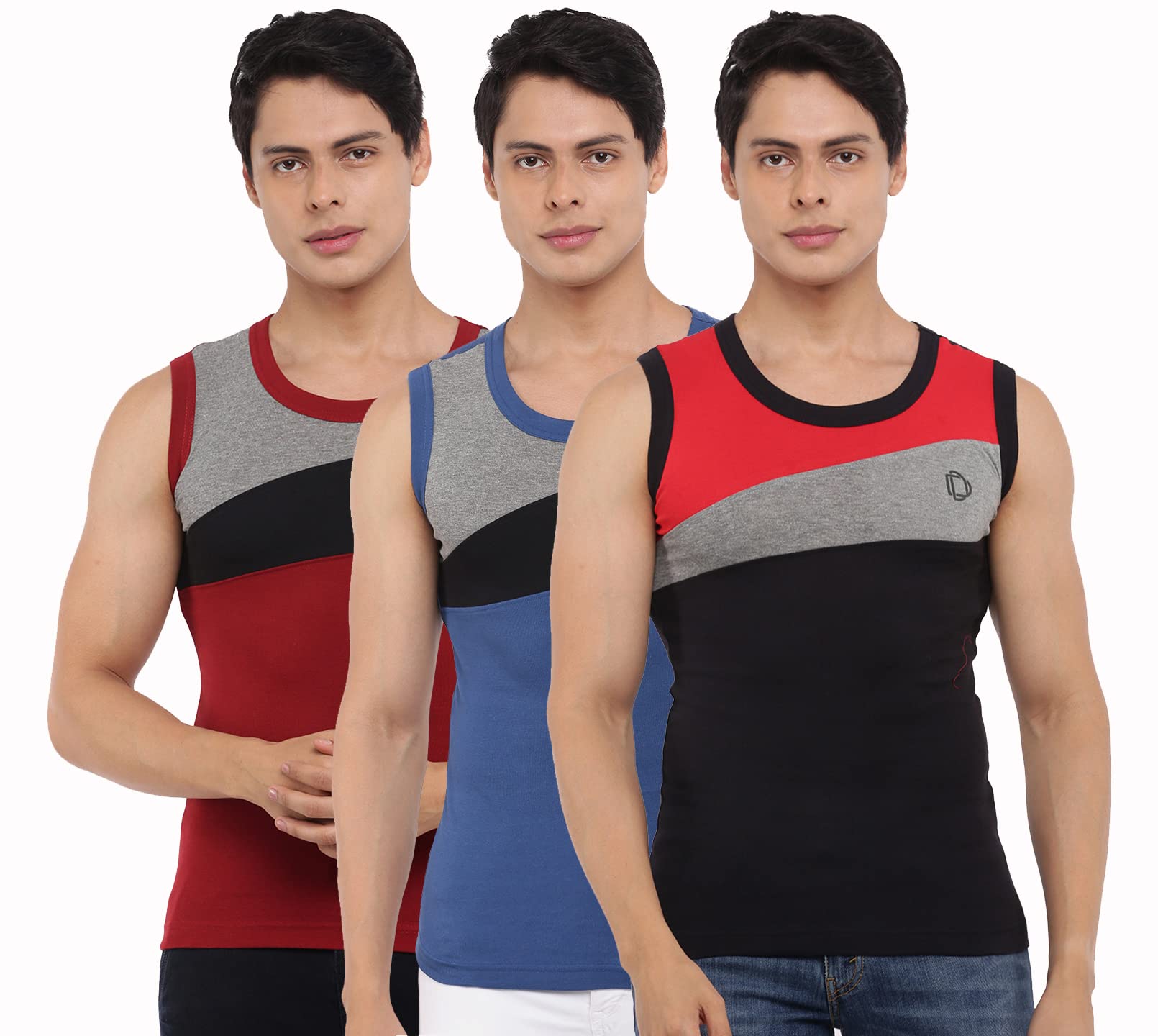 dollar bigboss Men's Solid Regular Fit Gym Vest-picture-33