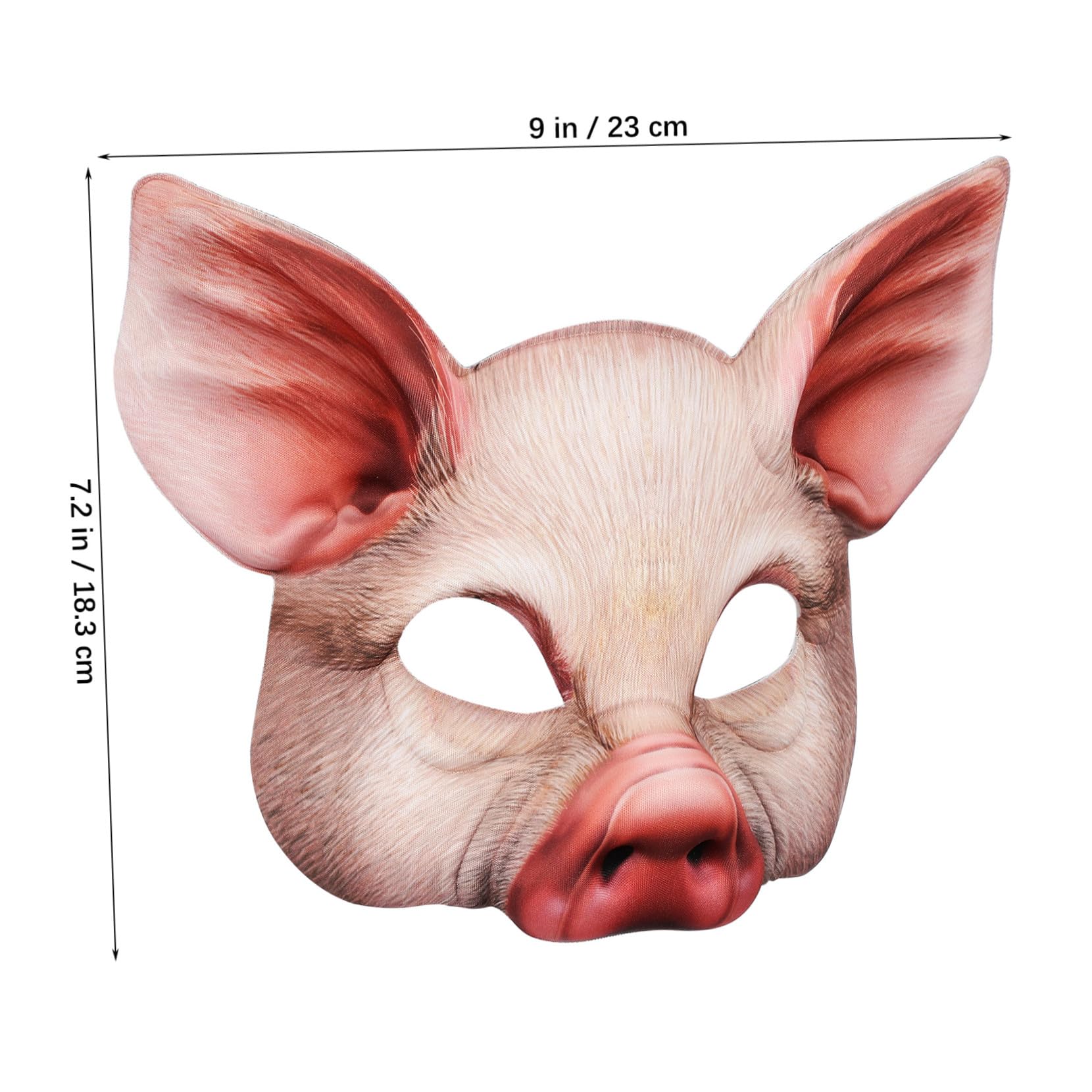 ibasenice Masque Animal Demi-visage Cochon Halloween EVA et Réaliste pour Fête Mascarade Cosplay et Photos Accessoire Unisexe pour Carnaval et Soirées