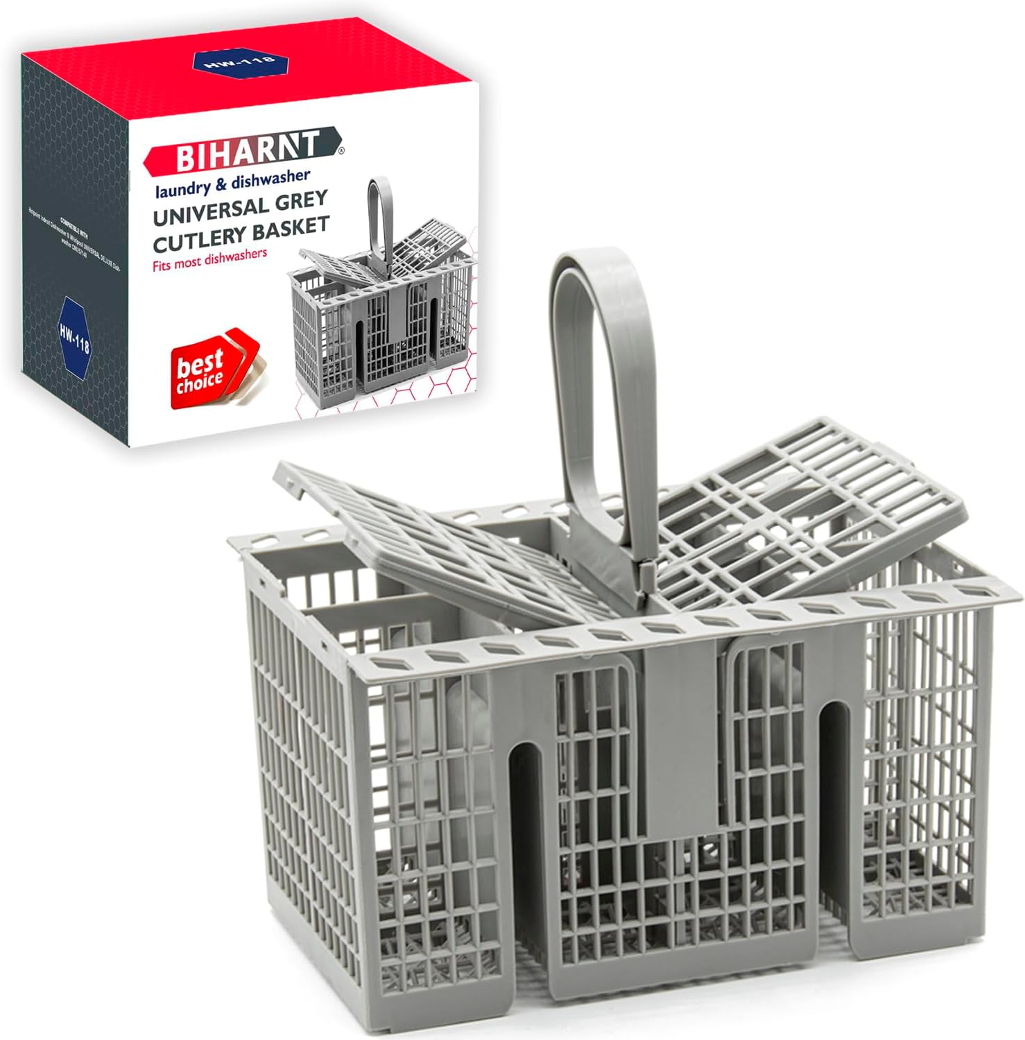 Panier à Couverts Lave-vaisselle - Compatible Hotpoint, Indesit, Whirlpool - Gris