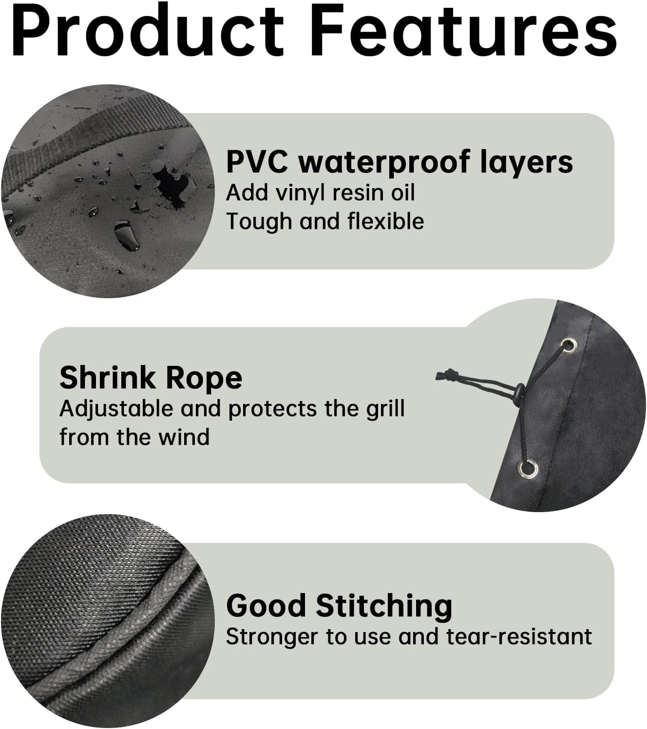 13inch kamado Grill Cover fit for mini Big Green Egg, kamado Joe and More, Heavy Duty, Waterproof, dust-Proof Cover, 17.5” Dia*23.5” H