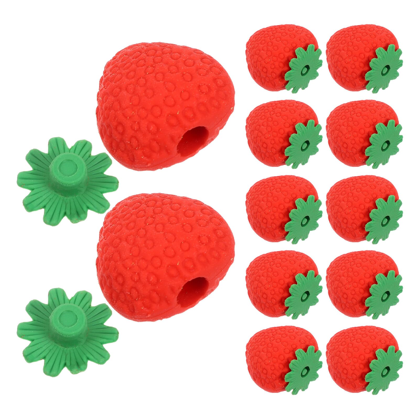 100 Pezzi Gomme da Cancellare Rosse Forma di Fragola Mini Gomme Kawaii Ergonomiche per Studenti Accessori Scuola Portatili per Uso Domestico e Scrittura