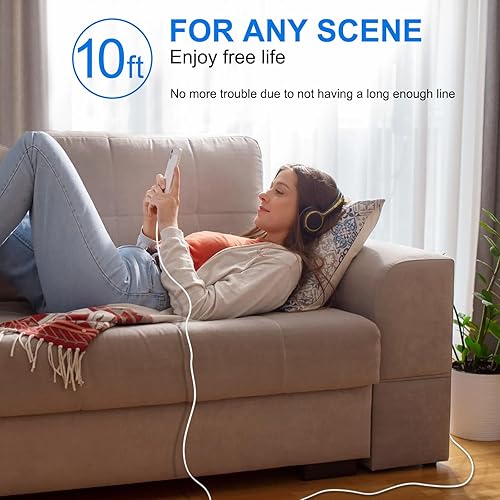 Miniatura 6 de Cargador de carga rápida para iPhone 16 y 15, paquete de 3 cargadores USB C PD de 20 W con cable de 10 pies, cable USB C tipo C para iPhone 16/16