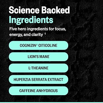 ONNIT Alpha Brain Focus Shot, Nootropic Energy & Focus Drink, Tropical, 6ct