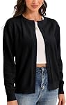 D'BOON Womens Cardigan Sweaters Button Down Classic Long Sleeve Casual Crew Neck Soft Lightweight Tops(S-2XL)