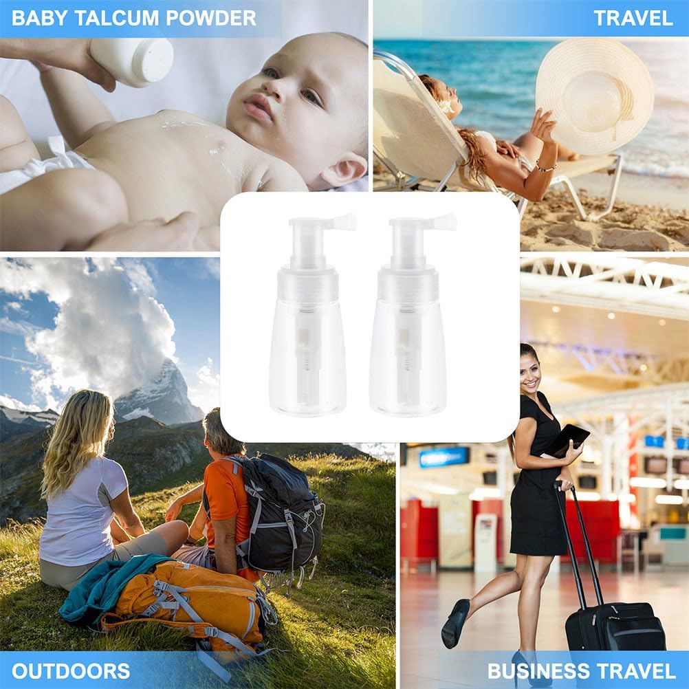 EXCEART Powder Spray Bottle 180Ml Plastic Refillable Spray Bottles for Hair and Body Powder Application Travel-Friendly Ergonomic Design