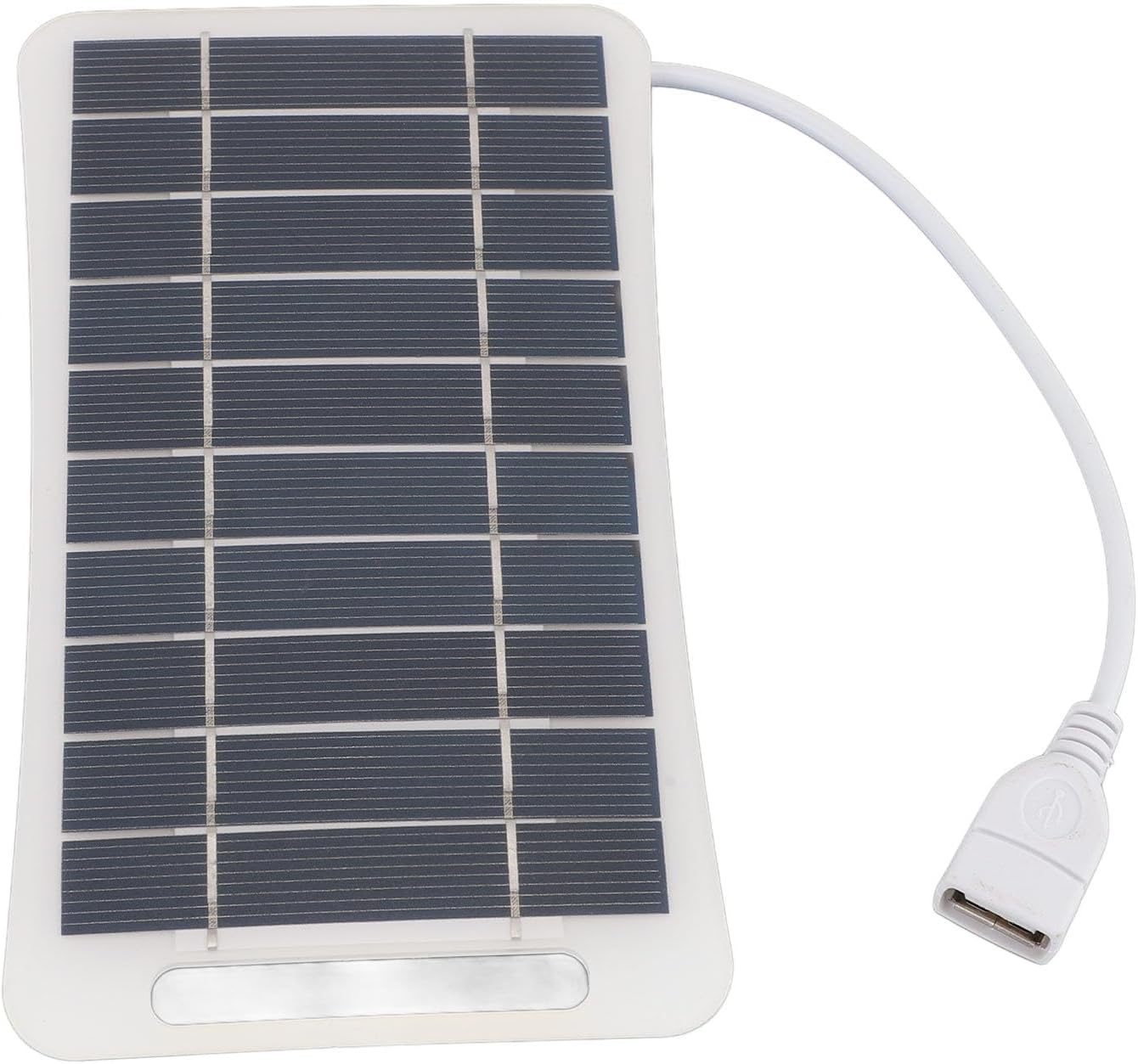 Generic Professional 5W USB Solar Panel Charger, Weather Resistant Small Solar Panel for Cell Phone Charging, USB Fan, Night Light, (White)