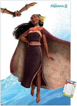 Trends International Disney Moana 2 - Matangi Wall Poster, 34L x 22.4W, Premium Poster & Mount Bundle