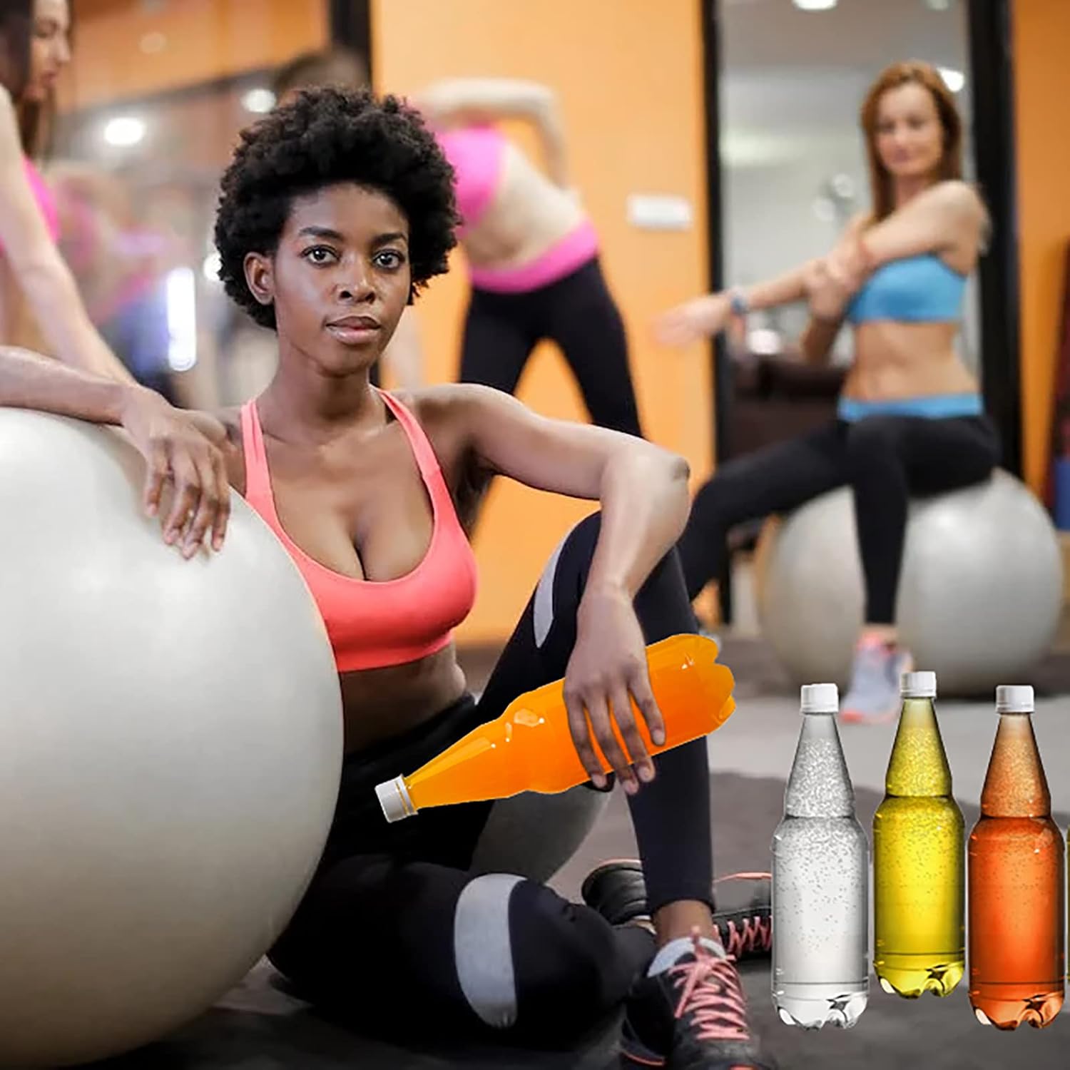 Hiceeden 10 Pcs 33 oz Plastic Soda Bottles with Caps, 1L Disposable Long Neck Wine Bottles with Lid, Reusable Empty Plastic Bottle for Beverage, Liquor, Beer, Milk, Juices, Smoothies - Image 8