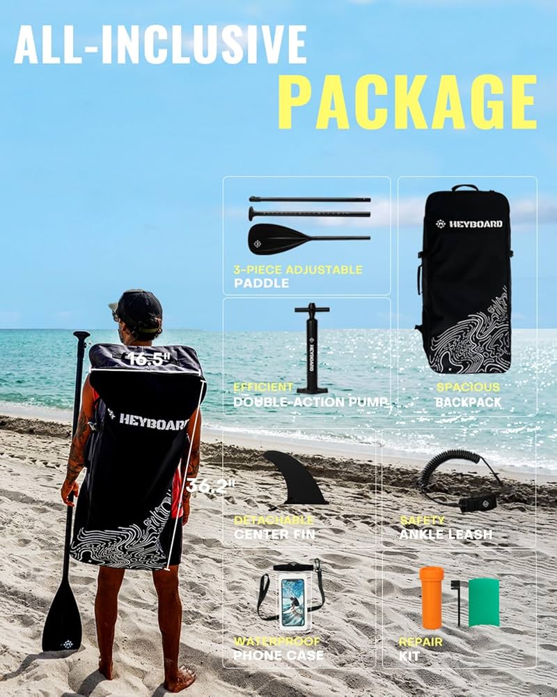 HEYBOARD Inflatable Stand-Up Paddle Board 10'6