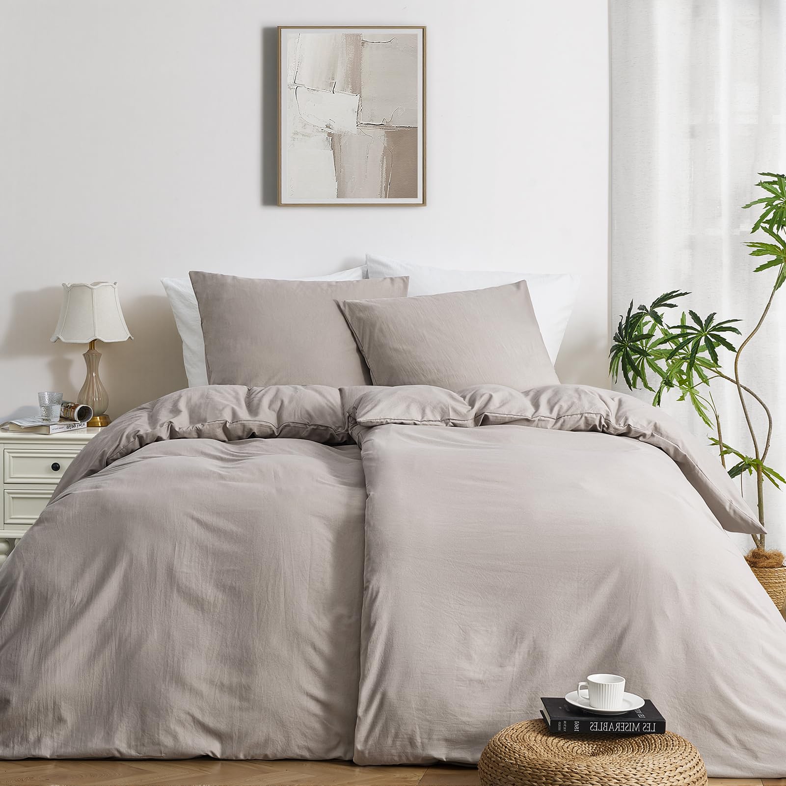 Duvetnova Bettwäsche- Weiche Vorgewaschene ÖKO-TEX Polyester Mikrofaser Bettwäsche-Set
