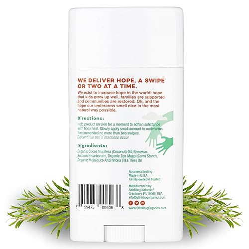 Miniatura 58 de Stinkbug Naturals - Desodorante orgánico sin aluminio con aceite de coco y aceites esenciales, sin parabenos, desodorante para piel sensible, 2.1