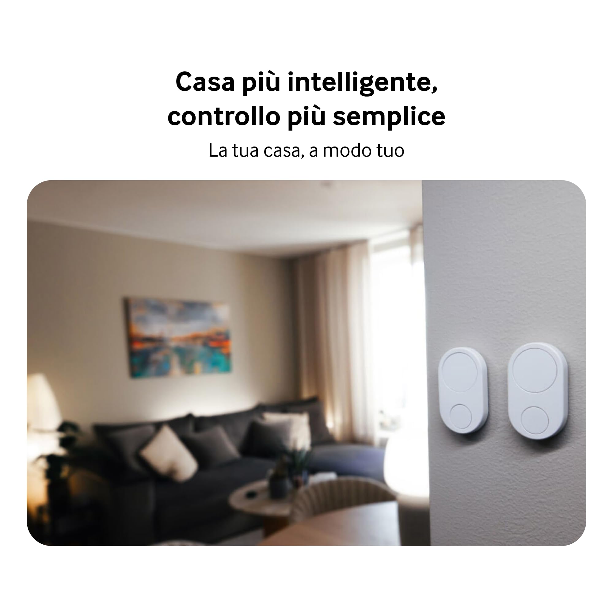 Flic Duo | Controller Smart Home | Funziona con Matter, Alexa, SmartThings, Sonos, Homey attraverso qualsiasi Flic Hub (bianco)