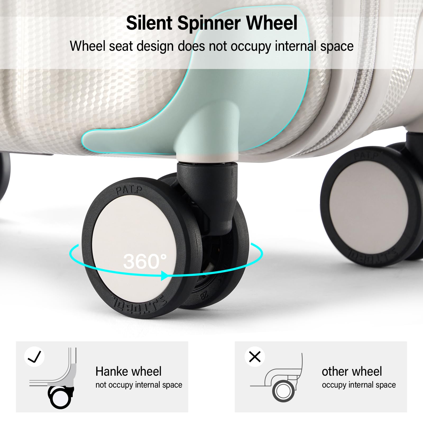 Hanke Hardshell Luggage Sets 2 Piece Extra Large Suitcases with Lock,28 Inch Luggage with Spinner Wheels, Travel Suitcase for Women Men 20 29Inch,Ivory White