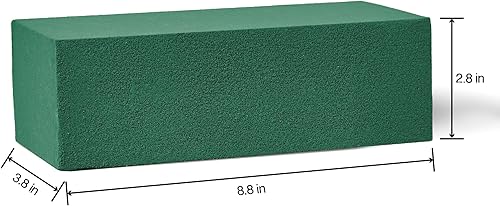 Miniatura 3 de FloraCraft Floral Artesia WetFM 4 piezas ladrillo 2.8 pulgadas x 3.8 pulgadas x 8.8 pulgadas, verde