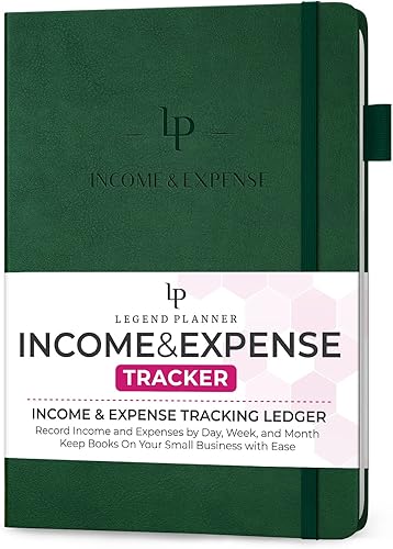 Miniatura 8 de Legend Planner Rastreador de ingresos y gastos  Libro de registro de contabilidad para pequeñas empresas  Libro contable con bolsillo para recibos