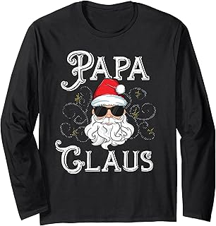 Papa Claus Matching Family Christmas Outfit Xmas Photo Long Sleeve T-Shirt