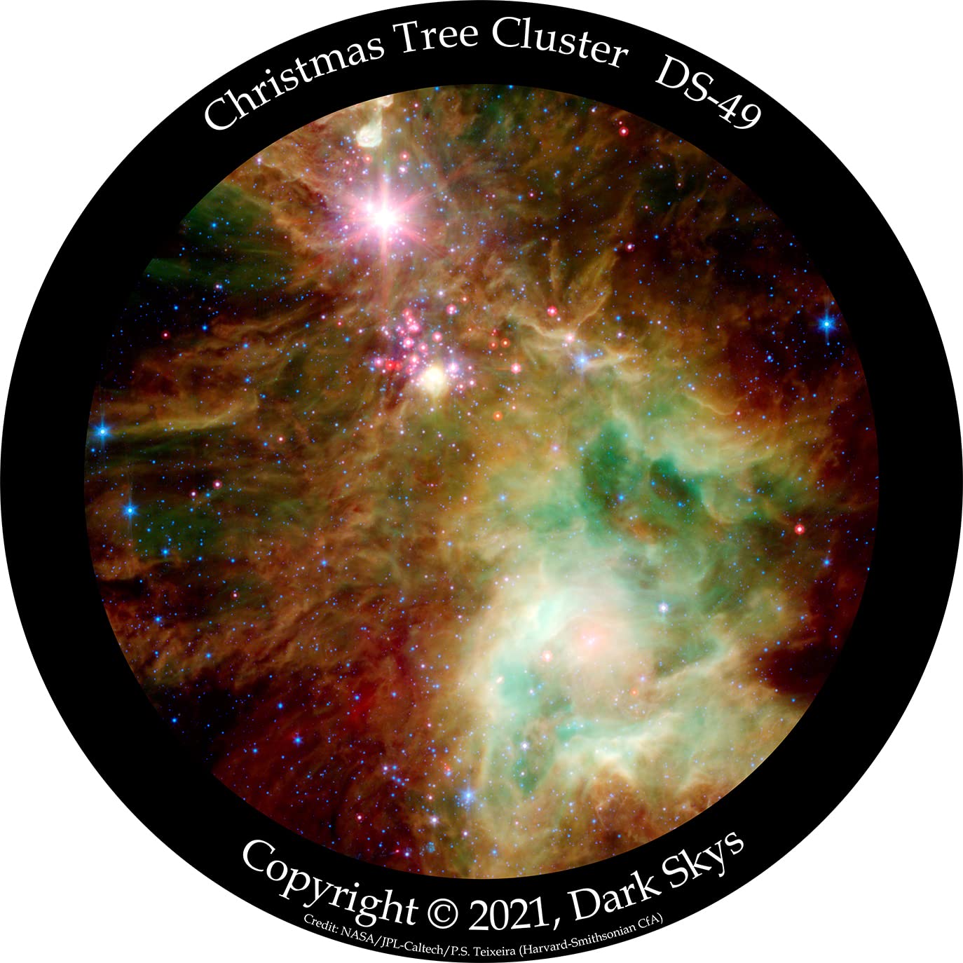Dark Skys HS-49 Christmas Tree Nebula Star Disc for The Homestar Flux