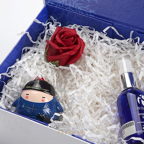 Miniatura 2 de PACKHOME 5 cajas de regalo de Navidad con tapas de 9 x 6.5 x 3.8 pulgadas, cajas plegables rectangulares con tapas magnéticas para embalaje de