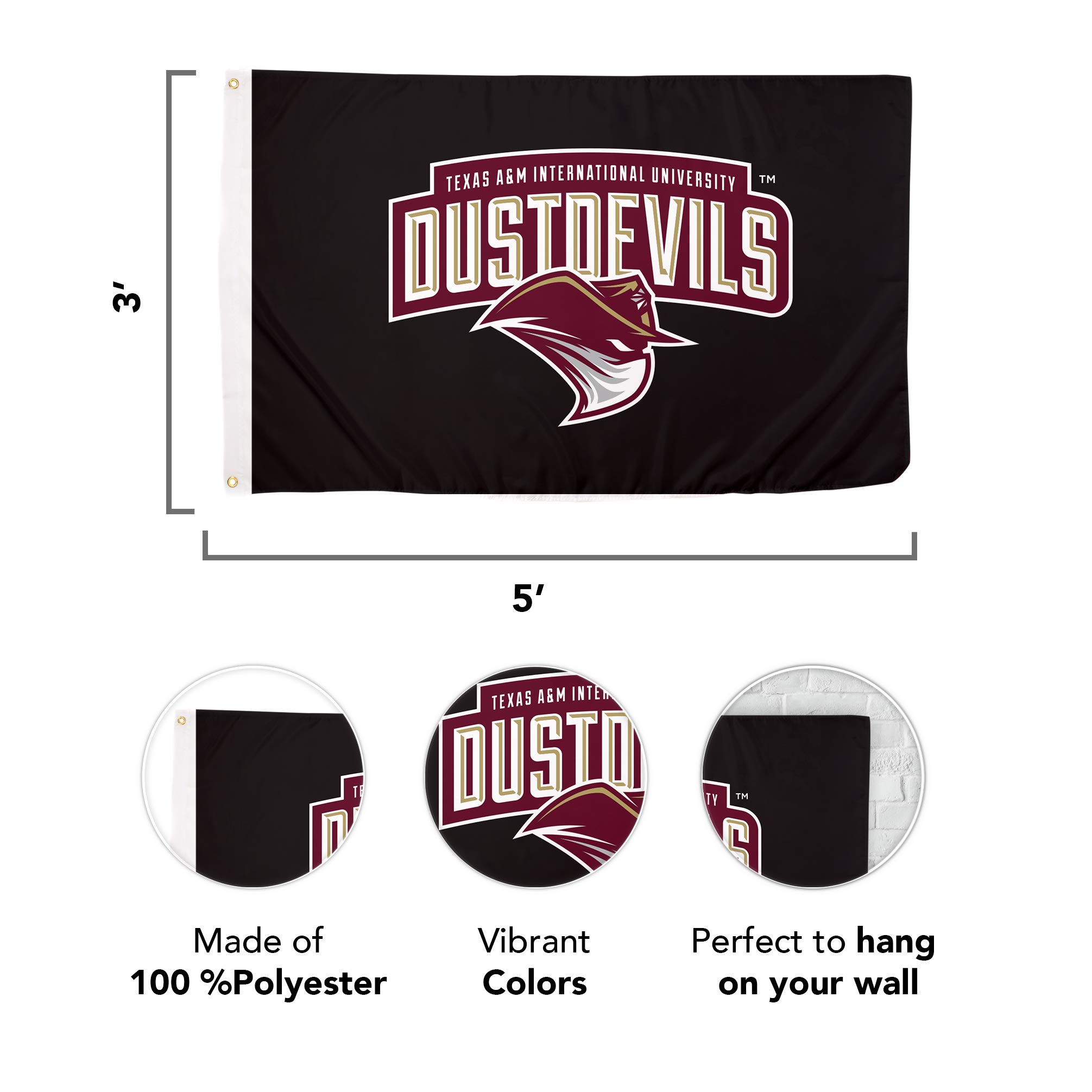 Texas A&M University 3x5 Foot Polyester Flag - Officially Licensed, Indoor/Outdoor Use - View #11