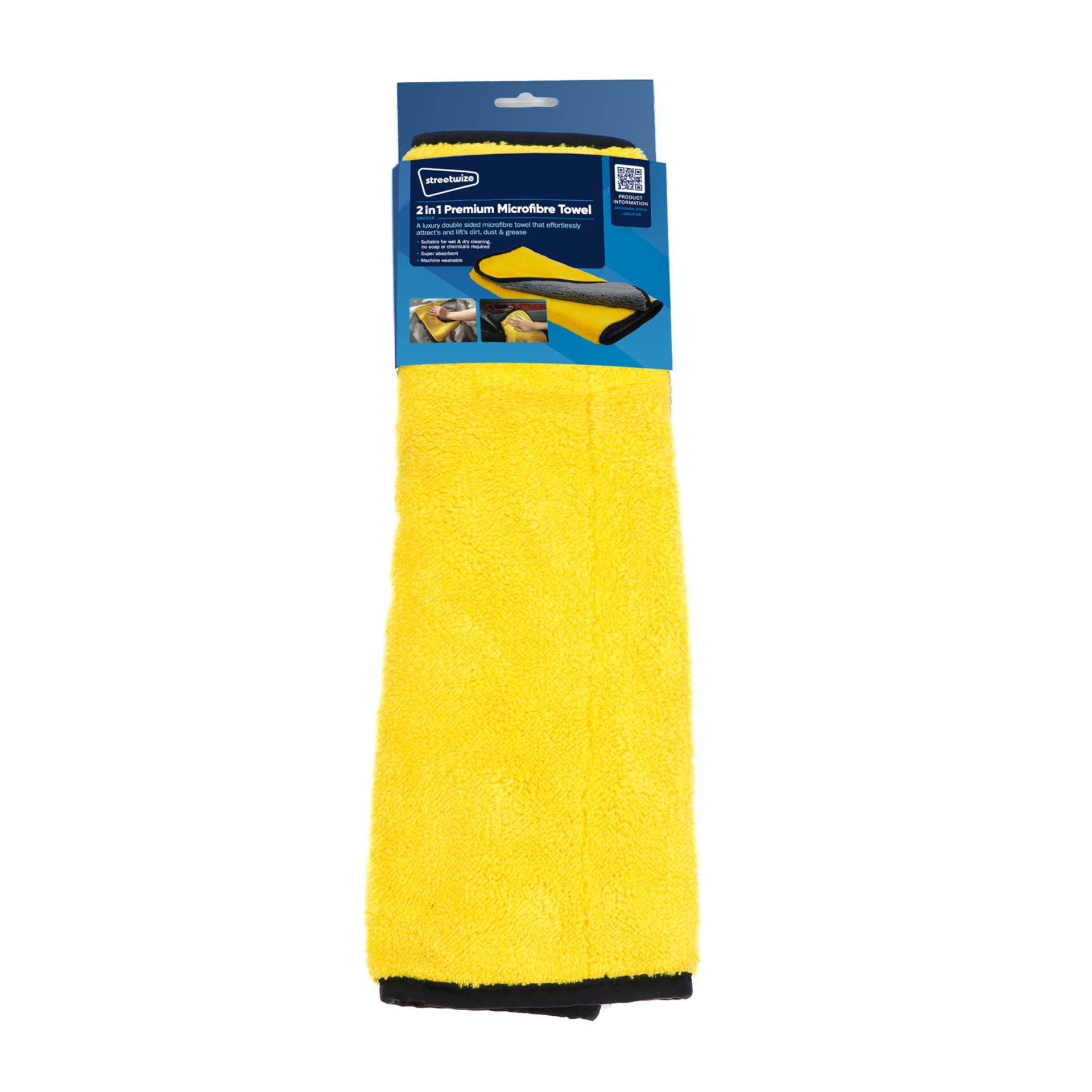 Streetwize 2-In-1 Luxury Microfibre Towels, Pack Of 5