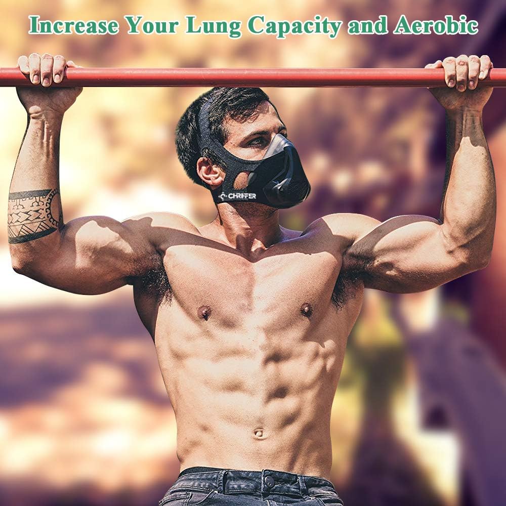 Chriffer Sports Mask Fitness with 24 Breathing Resistance Levels : Sports & Outdoors