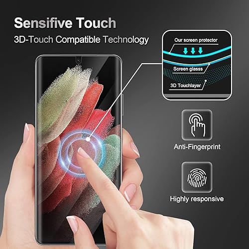 Miniatura 5 de 3 PACK Screen Protector for Samsung Galaxy S21 Ultra 5g Flexible TPU Film Support Fingerprint Touch HD Full Coverage Easy Installation Scratch