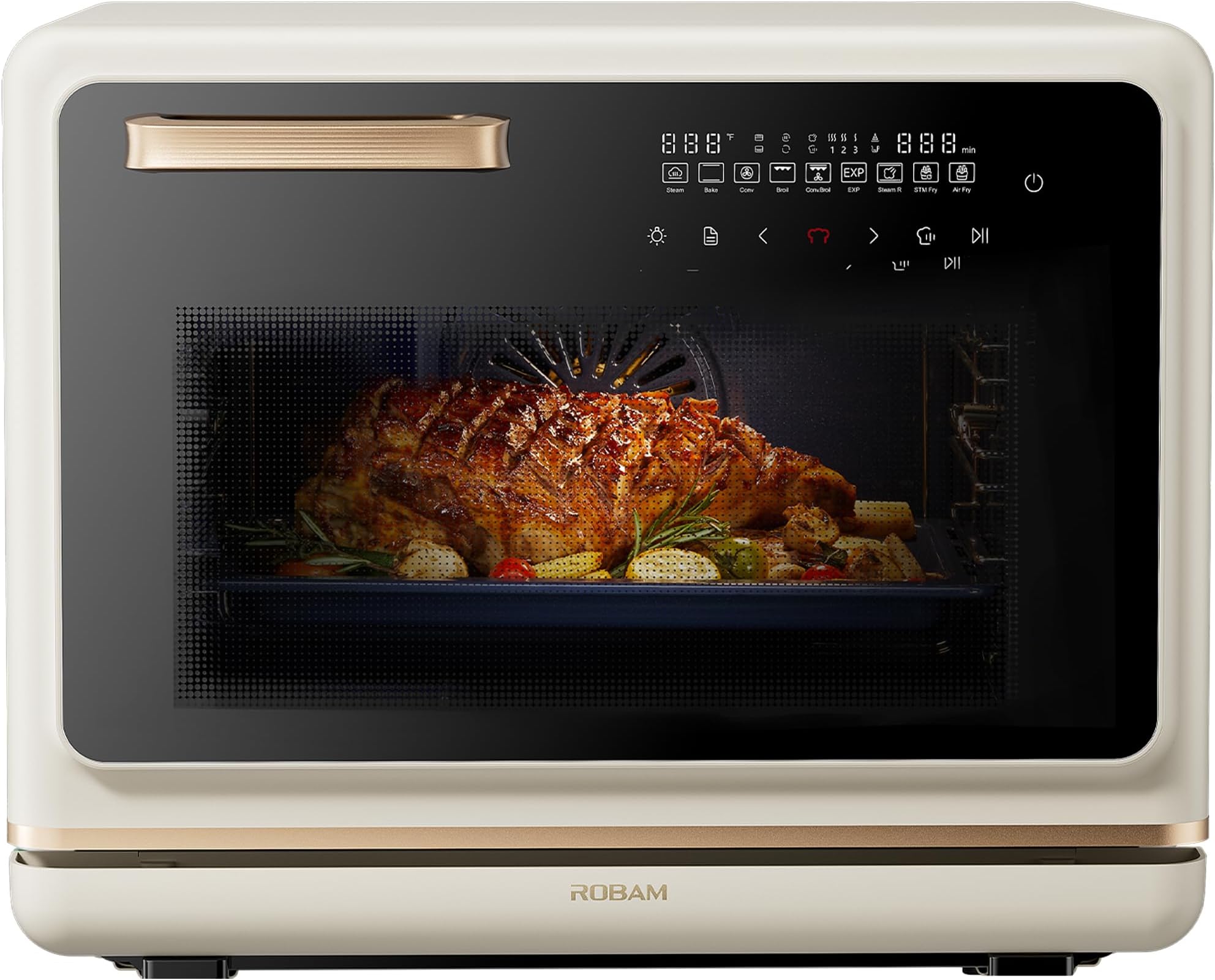 Toaster Air Fryer Oven Combo, Countertop Convection Cooker with Bake & Fry, 1.2 Cu.Ft Large Capacity Combi Steam Oven, 32 Preset Recipes, Smart Touch Precise Temp Control, Multi-Stage CT766