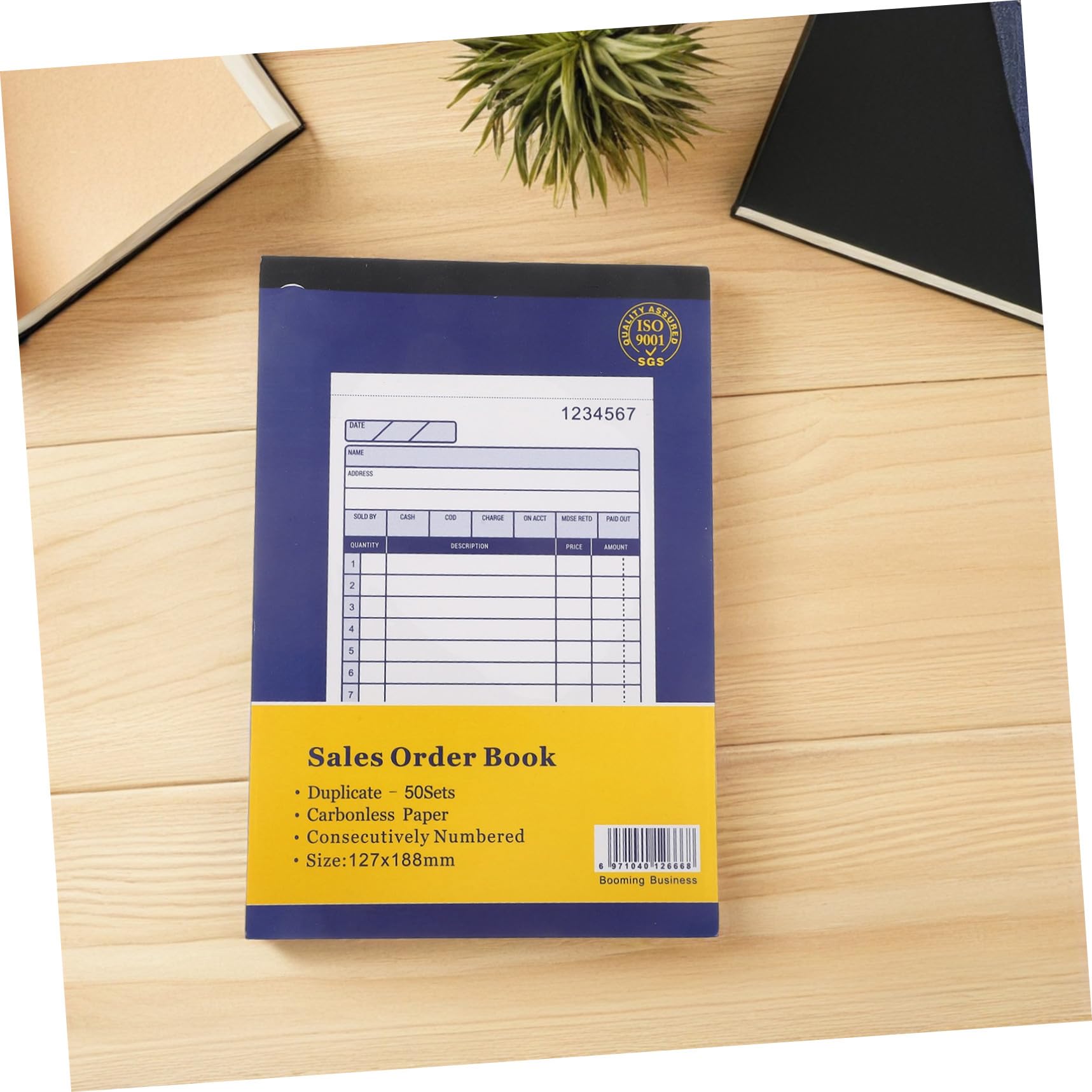5 Piezas Libro de Facturas para Pequeñas Empresas Partes con Copia Automática Registro de Pedidos y Recibos para Gestión Financiera y Seguimiento de Órdenes