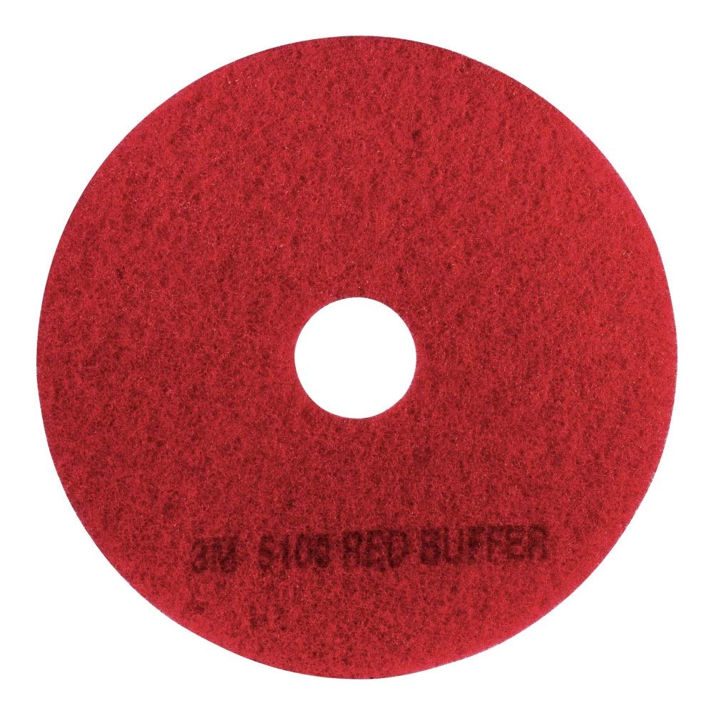 Almohadilla de pulido roja 5100 de 3M, pulido de suelo, uso en máquinas (caja de 5)