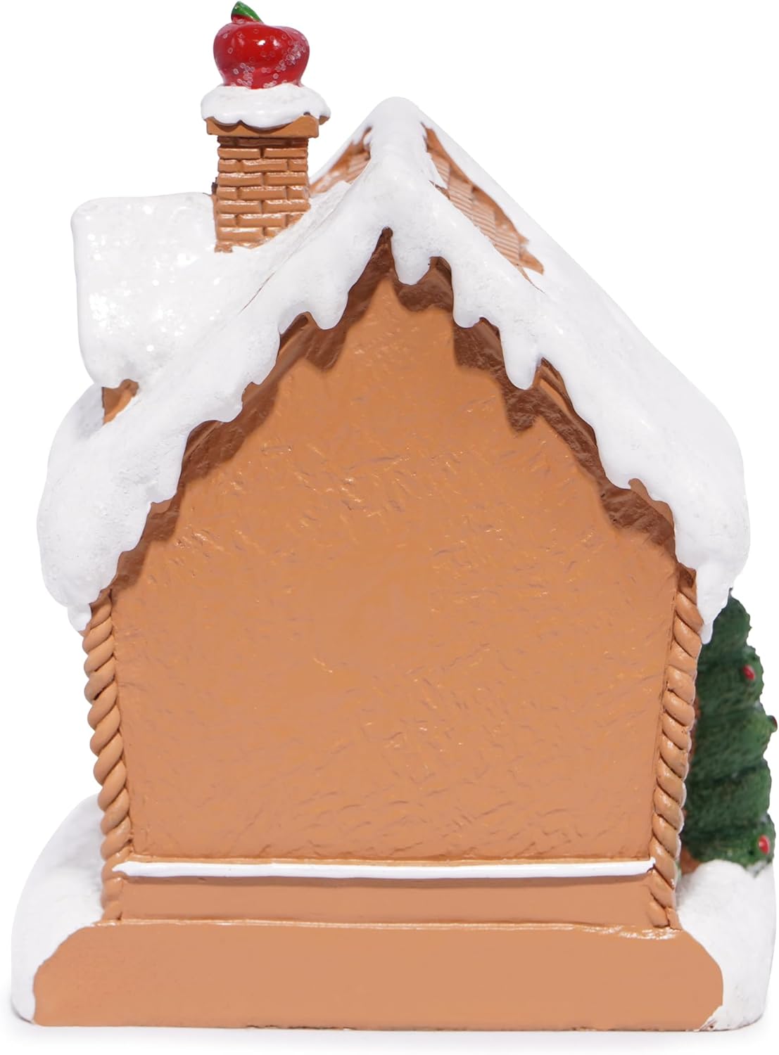 Hodao Christmas Decorations Gingerbread House Decor Figurine, Battery-Powered (2 AAA), 5.1" H Resin Village Houses-Festive Indoor Home Party Display (Village Houses5.1-1)