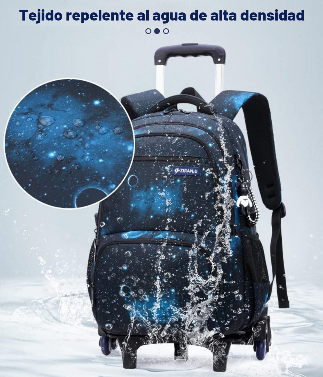 Niños Trolley Mochila Escolar Bolso Mochila con Ruedas Bolsa Trolley Equipaje Infantil Niños Niñas (Azul)